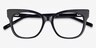 Cachet Black AcetateEyeglass Frames from EyeBuyDirect, Closed View