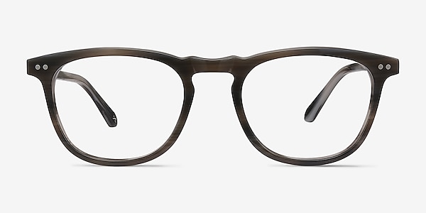 Illusion Gray Striped Acetate Eyeglass Frames