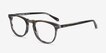 Illusion Gray Striped AcetateEyeglass Frames from EyeBuyDirect, Angle View