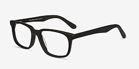 Little Bristol Noir Acétate Montures de lunettes de vue d'EyeBuyDirect, Vue d'Angle