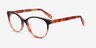 Laya Red Tortoise AcetateEyeglass Frames from EyeBuyDirect, Angle View