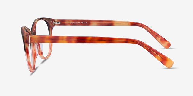 Laya Red Tortoise AcetateEyeglass Frames from EyeBuyDirect, Side View