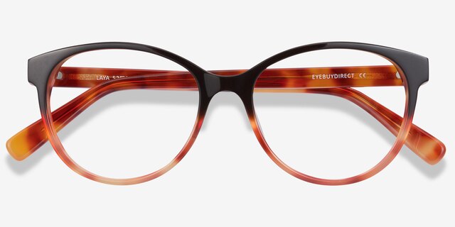 Laya Red Tortoise AcetateEyeglass Frames from EyeBuyDirect, Closed View