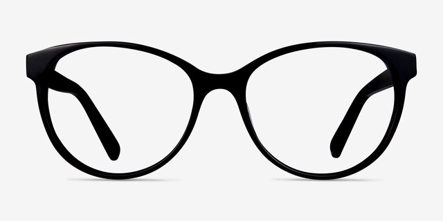 Laya Black AcetateEyeglass Frames from EyeBuyDirect, Front View