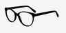 Laya Black AcetateEyeglass Frames from EyeBuyDirect, Angle View