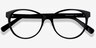 Laya Black AcetateEyeglass Frames from EyeBuyDirect, Closed View