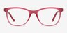 Cannes Clear Raspberry AcetateEyeglass Frames from EyeBuyDirect, Front View