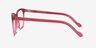 Cannes Clear Raspberry AcetateEyeglass Frames from EyeBuyDirect, Side View