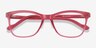 Cannes Clear Raspberry AcetateEyeglass Frames from EyeBuyDirect, Closed View