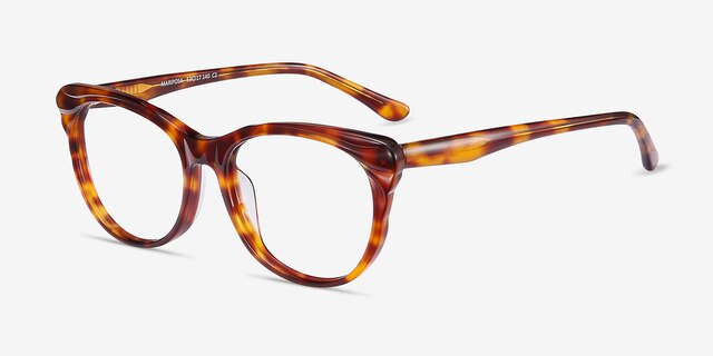 Mariposa Tortoise AcetateEyeglass Frames from EyeBuyDirect, Angle View