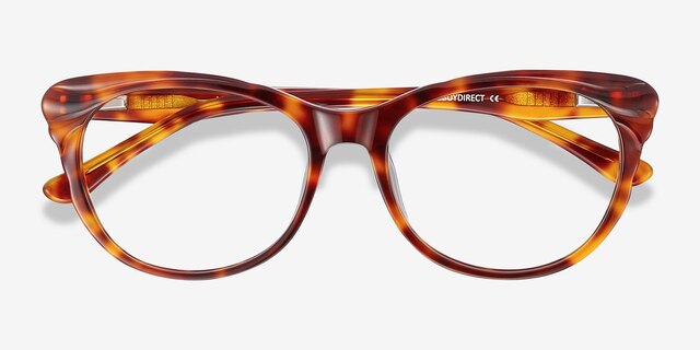 Mariposa Tortoise AcetateEyeglass Frames from EyeBuyDirect, Closed View