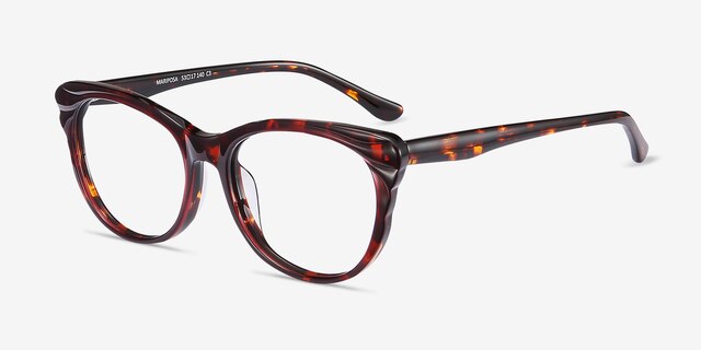 Mariposa Red Tortoise AcetateEyeglass Frames from EyeBuyDirect, Angle View