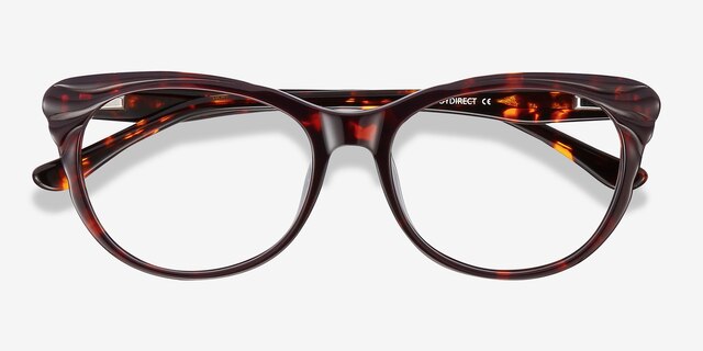 Mariposa Red Tortoise AcetateEyeglass Frames from EyeBuyDirect, Closed View