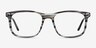 Ballast Gray Striped AcetateEyeglass Frames from EyeBuyDirect, Front View