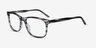 Ballast Gray Striped AcetateEyeglass Frames from EyeBuyDirect, Angle View