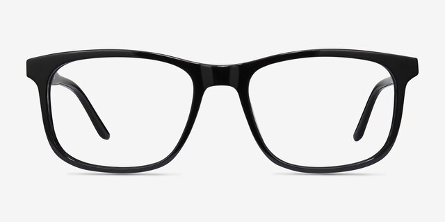 Ballast Noir AcétateMontures de lunettes de vue d'EyeBuyDirect, Vue de Face