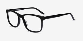 Ballast Noir Acétate Montures de lunettes de vue d'EyeBuyDirect, Vue d'Angle