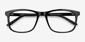 Ballast Noir Acétate Montures de lunettes de vue d'EyeBuyDirect, Vue Rapprochée