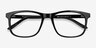 Ballast Noir AcétateMontures de lunettes de vue d'EyeBuyDirect, Vue Rapprochée