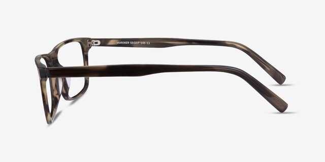 Mariner Gray Striped AcétateMontures de lunettes de vue d'EyeBuyDirect, Vue de Côté