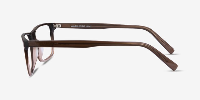 Mariner Clear Brown AcetateEyeglass Frames from EyeBuyDirect, Side View