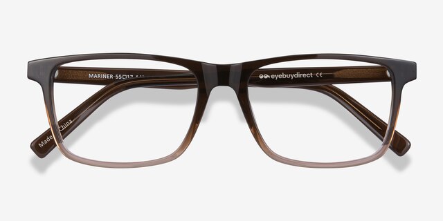 Mariner Clear Brown AcetateEyeglass Frames from EyeBuyDirect, Closed View