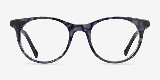 Delle Gray Floral AcétateMontures de lunettes de vue d'EyeBuyDirect, Vue de Face