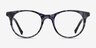 Delle Gray Floral AcétateMontures de lunettes de vue d'EyeBuyDirect, Vue de Face