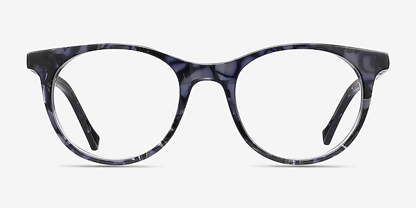 Delle Gray Floral Acetate Eyeglass Frames