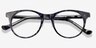 Delle Gray Floral AcétateMontures de lunettes de vue d'EyeBuyDirect, Vue Rapprochée