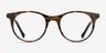 Delle Brown Floral AcetateEyeglass Frames from EyeBuyDirect, Front View