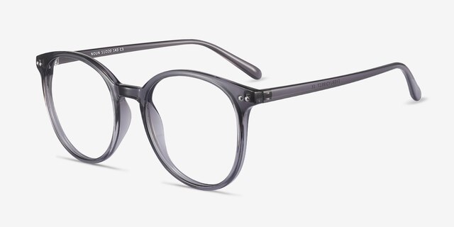 Noun Gris PlastiqueMontures de lunettes de vue d'EyeBuyDirect, Vue d'Angle