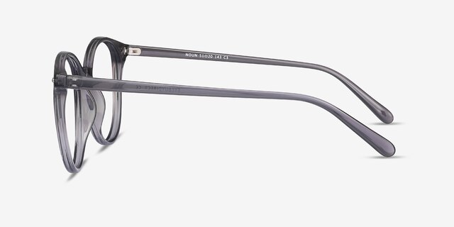 Noun Gris PlastiqueMontures de lunettes de vue d'EyeBuyDirect, Vue de Côté