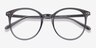Noun Gris PlastiqueMontures de lunettes de vue d'EyeBuyDirect, Vue Rapprochée