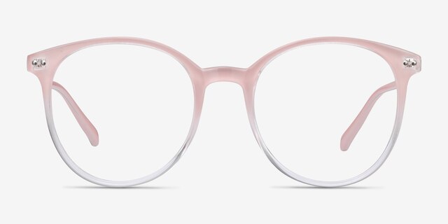 Noun Pink PlasticEyeglass Frames from EyeBuyDirect, Front View