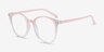 Noun Pink PlasticEyeglass Frames from EyeBuyDirect, Angle View