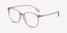 Lucia Champagne PlasticEyeglass Frames from EyeBuyDirect, Angle View