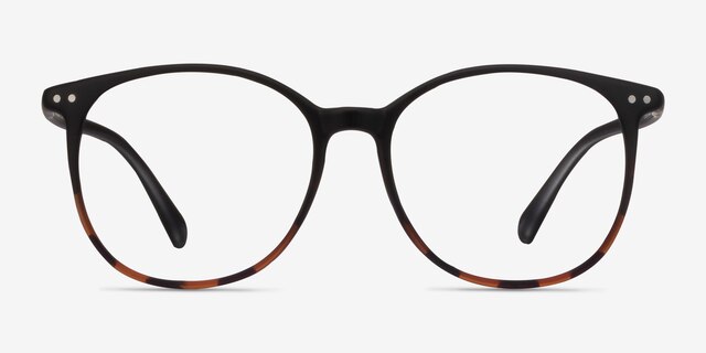 Lucia Black Tortoise PlasticEyeglass Frames from EyeBuyDirect, Front View