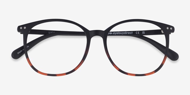 Lucia Black Tortoise PlasticEyeglass Frames from EyeBuyDirect, Closed View