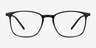 Trenton Black PlasticEyeglass Frames from EyeBuyDirect, Front View