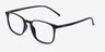 Trenton Black PlasticEyeglass Frames from EyeBuyDirect, Angle View