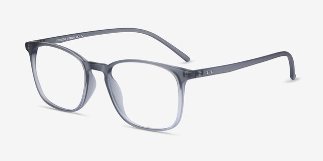 Trenton Gray PlasticEyeglass Frames from EyeBuyDirect, Angle View