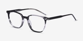 Regalia Gray Striped Acétate Montures de lunettes de vue d'EyeBuyDirect, Vue d'Angle