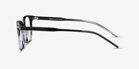 Regalia Gray Striped Acétate Montures de lunettes de vue d'EyeBuyDirect, Vue de Côté