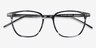 Regalia Gray Striped AcetateEyeglass Frames from EyeBuyDirect, Closed View