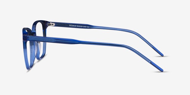 Regalia Bleu AcétateMontures de lunettes de vue d'EyeBuyDirect, Vue de Côté