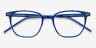 Regalia Bleu AcétateMontures de lunettes de vue d'EyeBuyDirect, Vue Rapprochée