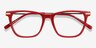 Sebastian Burgundy Acetate-metalEyeglass Frames from EyeBuyDirect, Closed View