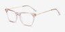 Sebastian Rose Gold Acetate-metalEyeglass Frames from EyeBuyDirect, Angle View