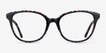 Pixels Black Floral AcetateEyeglass Frames from EyeBuyDirect, Front View